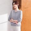 Haut en maille ajourée à manches longues pour femme: Mode Printanière pour les Mères Élégantes, Polyvalentes et Stylées d'Âge Moyen et Âgées
