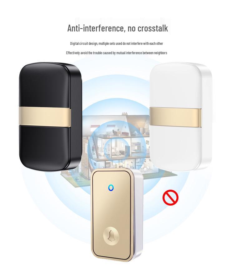 Wireless Waterproof Self-Powered Doorbell for Home with Ultra-Long Range and Remote Control for Elderly.