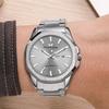 New Elegant Business Gentleman Style Steel Strip Men's Quartz Watch Waterproof Night Light Dual Calendar Men's Quartz Watch