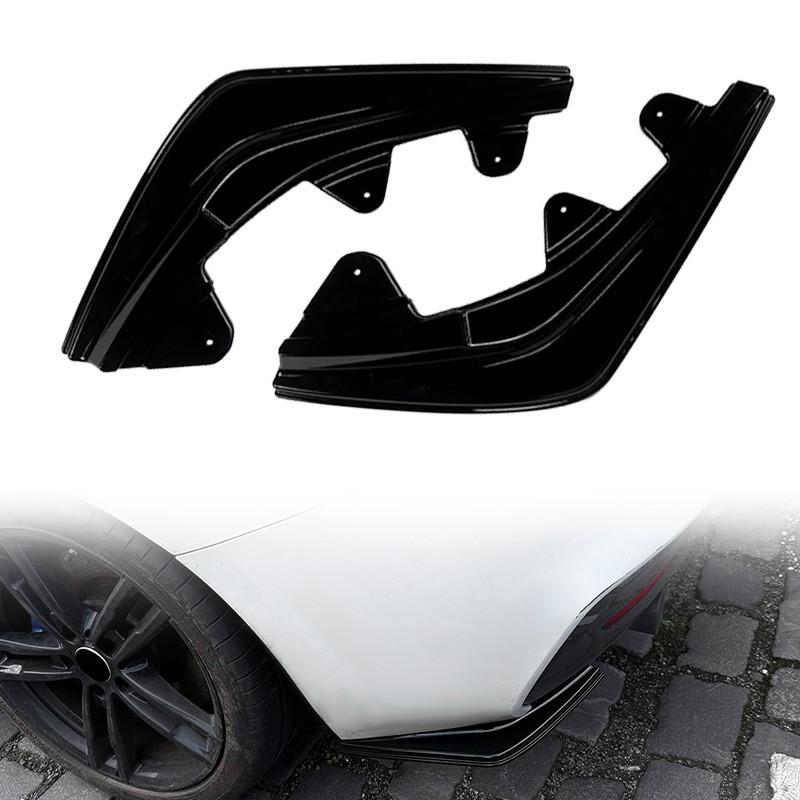 1 Ζεύγος Μαύρο/Ανθρακονήματα Χείλος Πίσω Προφυλακτήρα Διαχύτης Σπόιλερ για BMW Σειρά 1 F20 F21 LCI M Sport 2015-2019