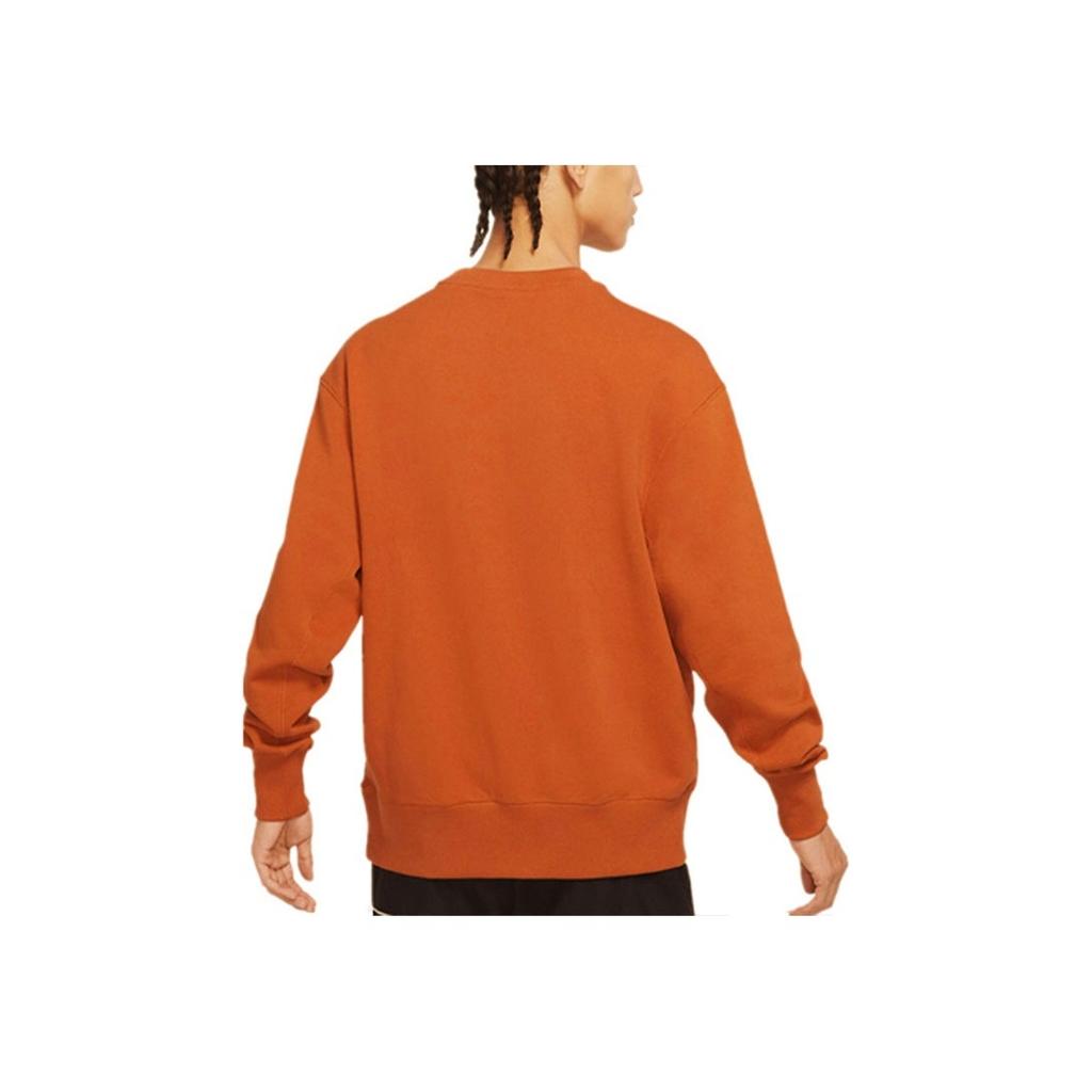 Nike Sportswear Logo Casual Pullover Sweatshirt Men Tops Orange DA0022-881