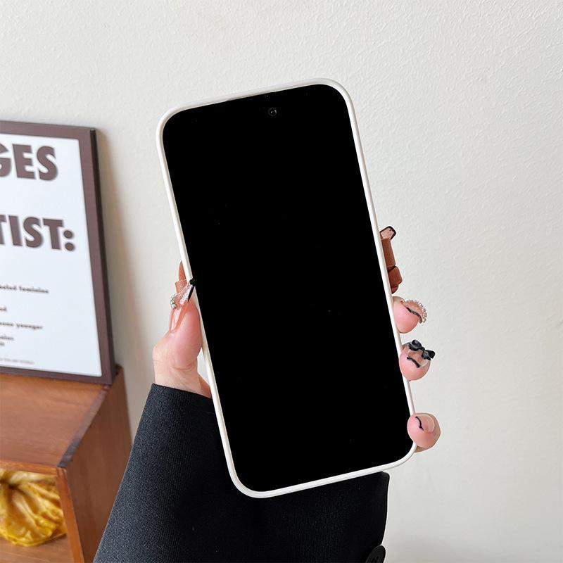 Plaid Bear Card Holder Wallet Phone Case for IPhone16 Crossbody Cord 14 for Apple 13 Anti-fall 12 Women's Soft