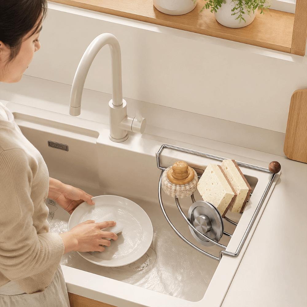 Edelstahl Spülbecken Eckregal Rostfrei Spülbecken Ablagegestell Geschirr Abtropfgestell Tasse und Kleine Schüssel