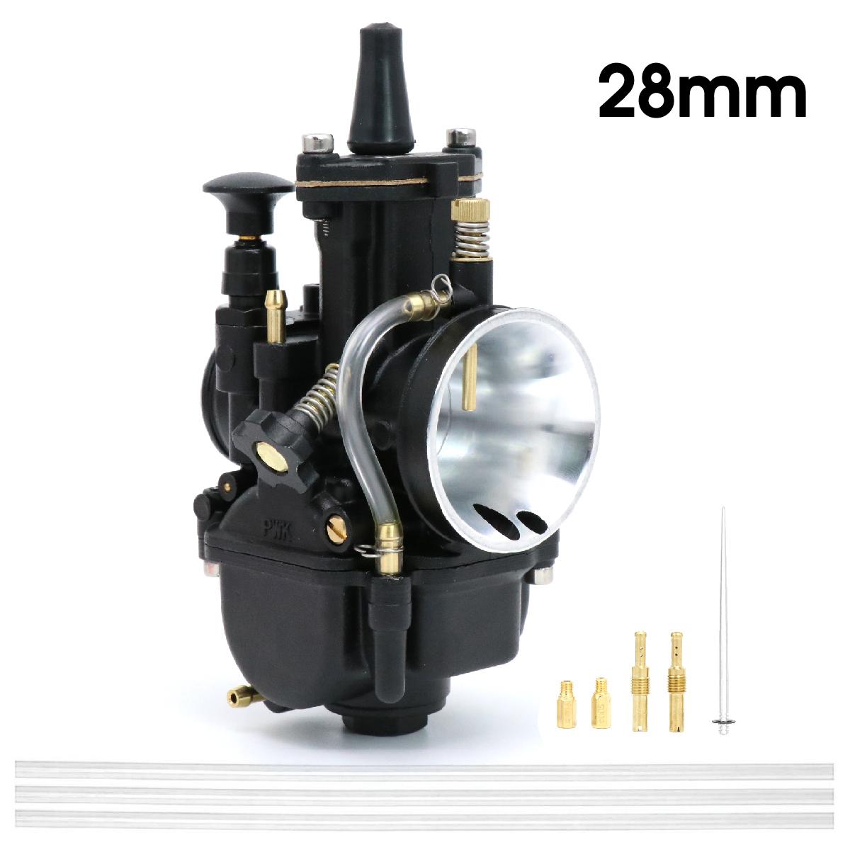 

ZSDTRP For KEIHIN 2T 4T Engine Motorcycle PWK 21 24 26 28 30 32 34mm Carburetor with Power Jet 28mm black