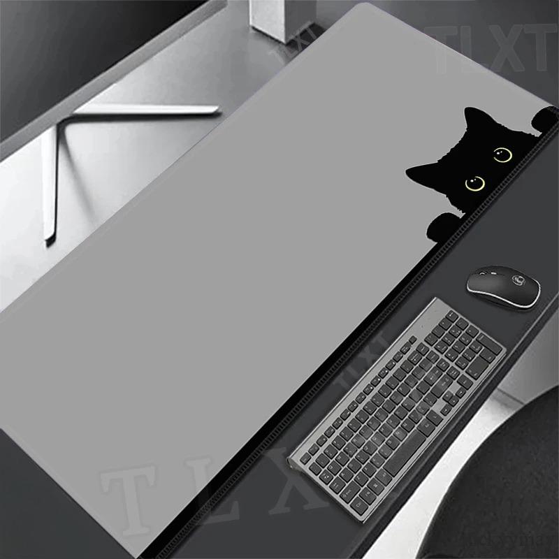 Kawaii Mouse Pads Cute Cat Mousepad Large Mouse Mat Big Purple Desk Pads Non-Slip Rubber Laptop Computer Keyboard Table Mats