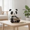 Panda Figurine with Storage Bowl Decorative Statue Cute Catchall Dish for Living