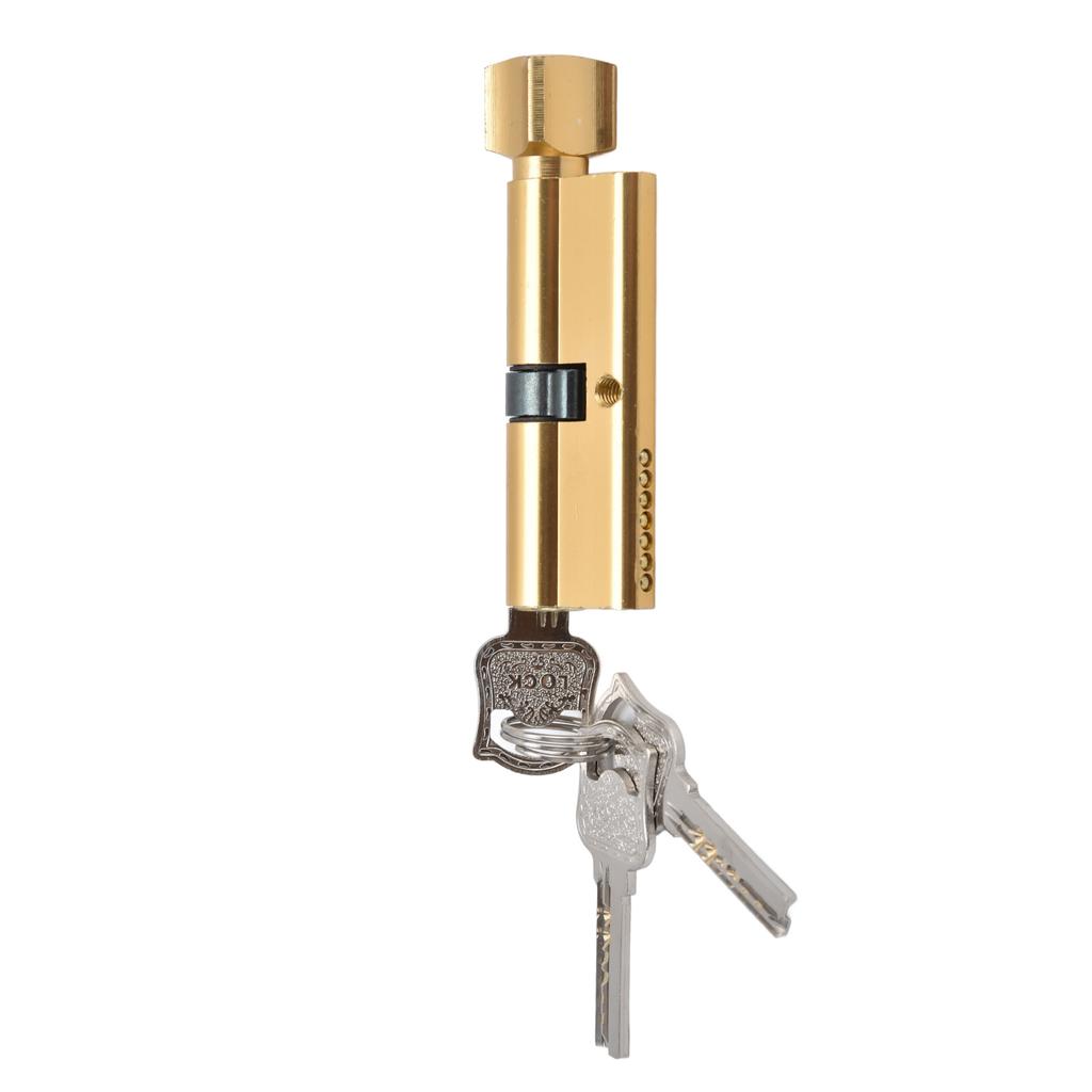 Cylinder Lock Door Locker Core Home Security System Tool Aluminum with Key for Cabinet Mailbox Drawer CupboardGold