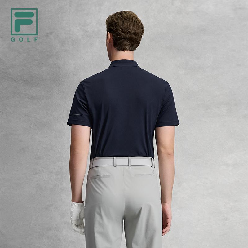 FILA Contact Cool Classic Versatile Comfortable Polo Shirt Men tops Secret-Blue A11M625149FNV
