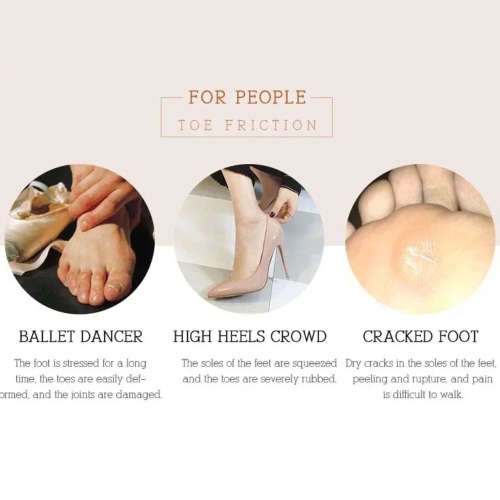 Soft Material Ballet Toe Pads Silicone Toe Cap Cover Toe Sleeve Shoes Toe Protector  Women Ladies
