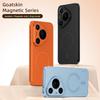 For Huawei Pura 70 70 Pro Electroplated Leather Texture Magnetic Anti-fingerprint Anti-oxidation Phone Case