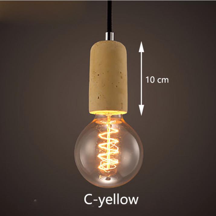 3 style kolorowe krótkie Loft Nordic Cement wisiorek światła nowoczesna lampa led E27 110 V przewód restauracja!