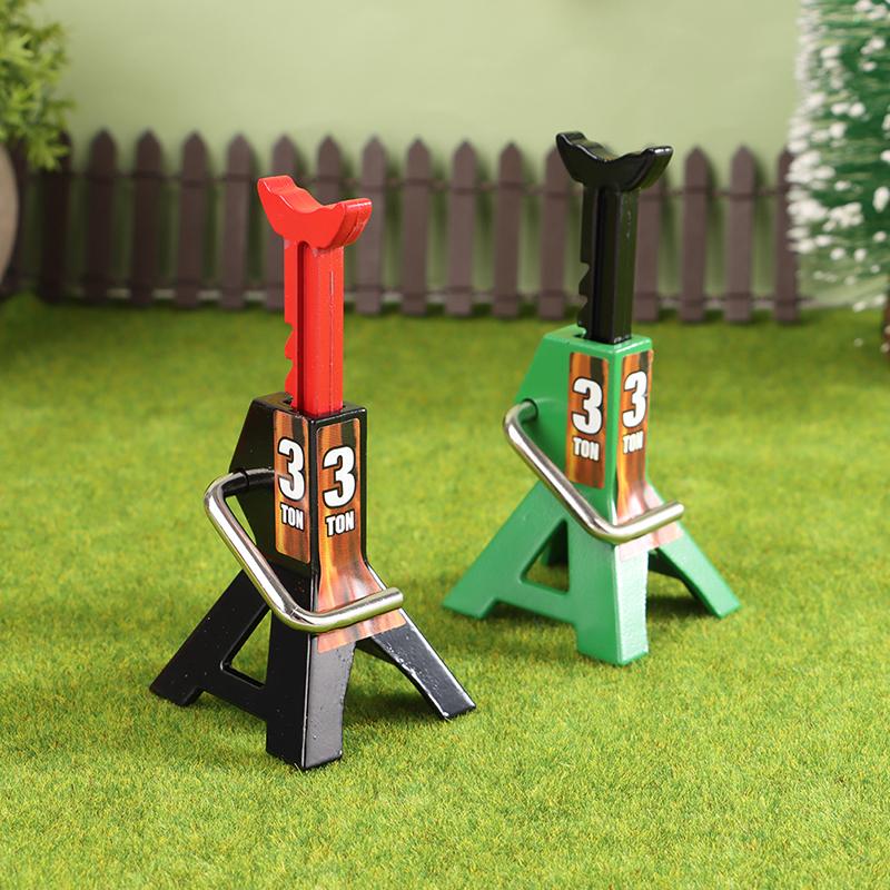 Floor Simulation Jack Stands Lift Pair Rack For Remote Toy Car Truck Tire Change Lifting Support Stand Scene Accessories