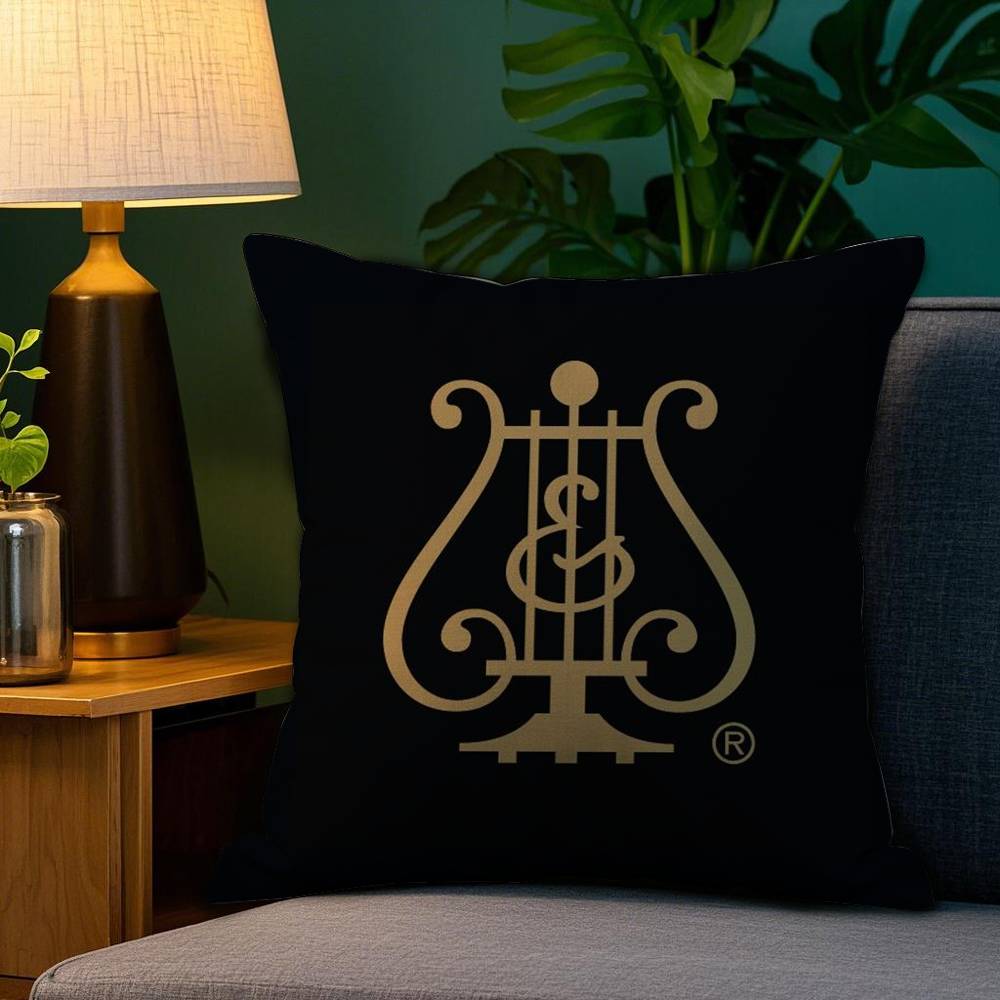 S-Steinway & S-Sons Pillow Case Plush Linen Soft Double Sided Printed Design Throw Cushion Decorative Home 12x12Inch