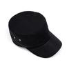 Men's Cotton Cap Solid Color Flat Cap Outdoor Sports Cap Sunscreen Cap