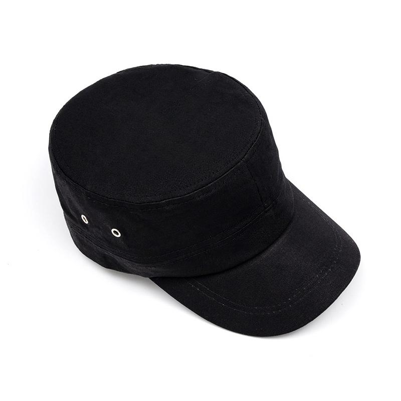 Men's Cotton Cap Solid Color Flat Cap Outdoor Sports Cap Sunscreen Cap