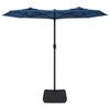 Vidaxl Podwójny Parasol Ogrodowy Z Led, Niebieski, 316X240 Cm