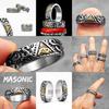Ring Ancient Egypt Eye God Egyptian Triangle Amulet Talisman Stainless Steel Protect Power Jewelry Gift Hip Hop Rock Goth Gothic