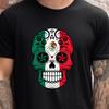 Sugar Skull Mexican Flag Tee, Day of the Dead Gift, Dia De Los Muertos Tshirt, Cinco De Mayo Shirt