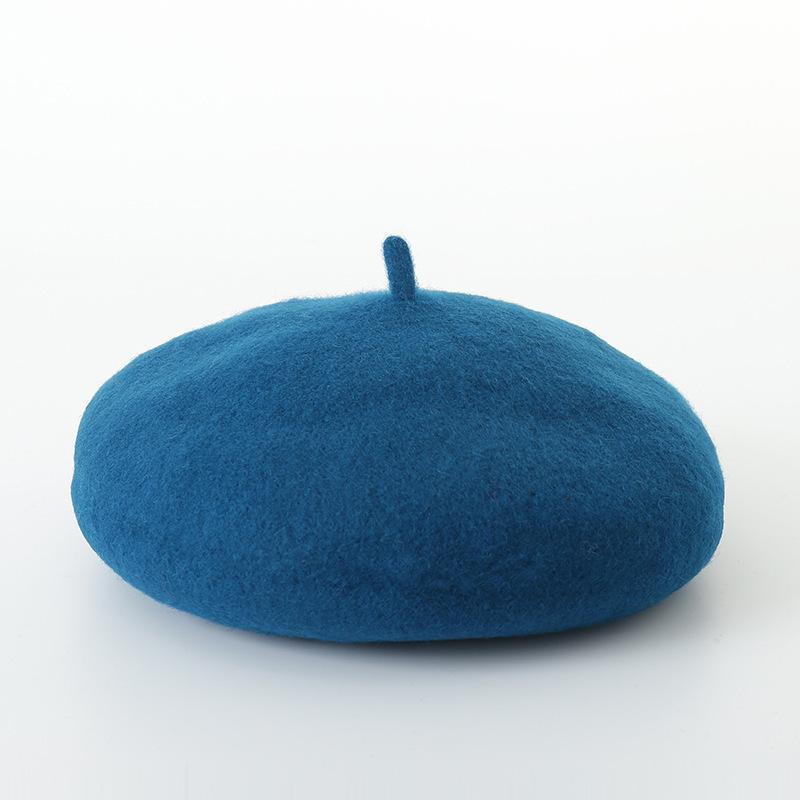 Large Head Circumference Simple Large Size Three-Dimensional Wool Beret Women'S Warm Literary Woolen Painter Hat