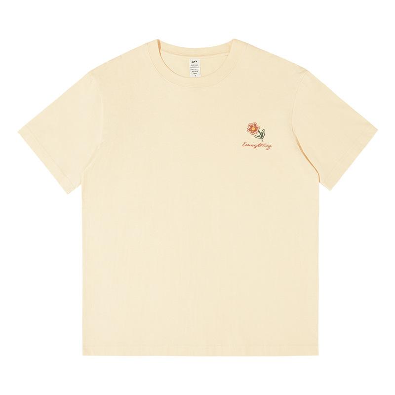 Short-sleeved Men's Summer Students Korean Version of The Casual Loose Round Neck Yankee Printing Wild Harajuku Wind Tops Trend Women