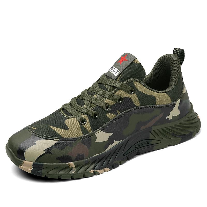 Canvas camouflage shoes women s and men s outdoor sports and leisure shoes training shoes work shoes liberation shoes factory one piece 35