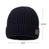 Winter Soft Knitted Hat Windproof Fleece-Lined Ear Protection Cap Thick Warm Beanies Hat Outdoor
