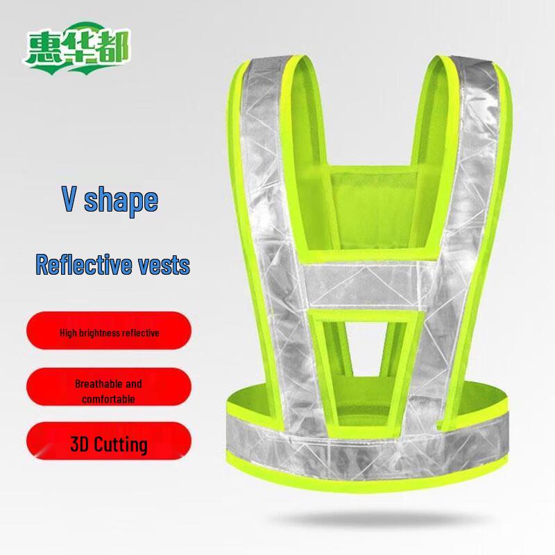 Huibing V-shaped Reflective Safety Vest One Size