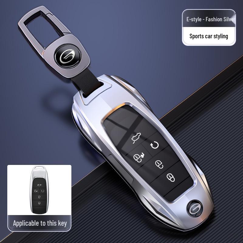 Aion Y Plus V LX GAC Pingente de Carro: Capa de Chave Remota de Metal e Chaveiro para Aion 580