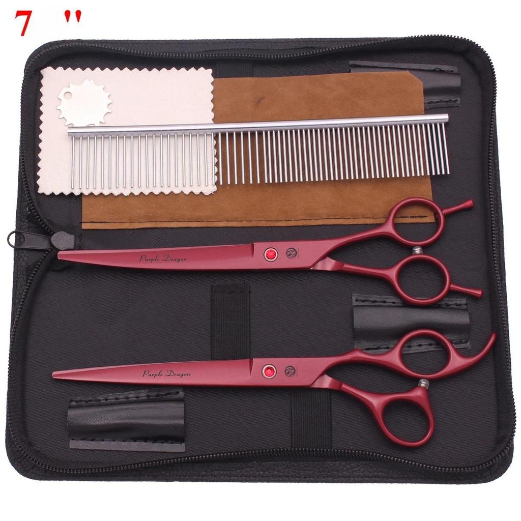 7,5'' Professionelle Tierpflege Schere Haarschneide Fischgräten Ausdünnungs Kamm Hämostaten Pinzette Japan 440C Set Für Hund Katze Z3088