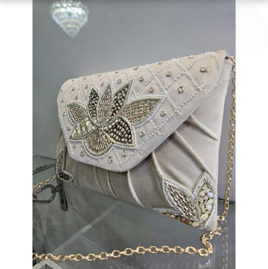 Embroidered Clutch Purse for Women Designer Handbag Partywear Wedding Gift Bag Crossbody Sling Bridesmaid Gift for Her Mom Wife Girlfriend