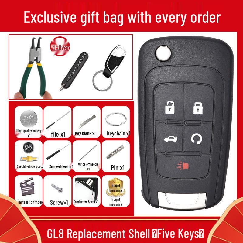 Buick Excelle GT Regal & Chevrolet Cruze Car Remote Key Shell Replacement.