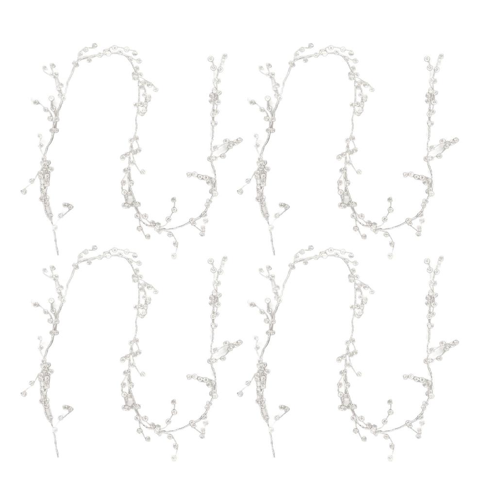 4 st Kristallpärlgirlang 49,2 tum Längd Transparent Romantisk Elegant Kristallgirlang för Fest