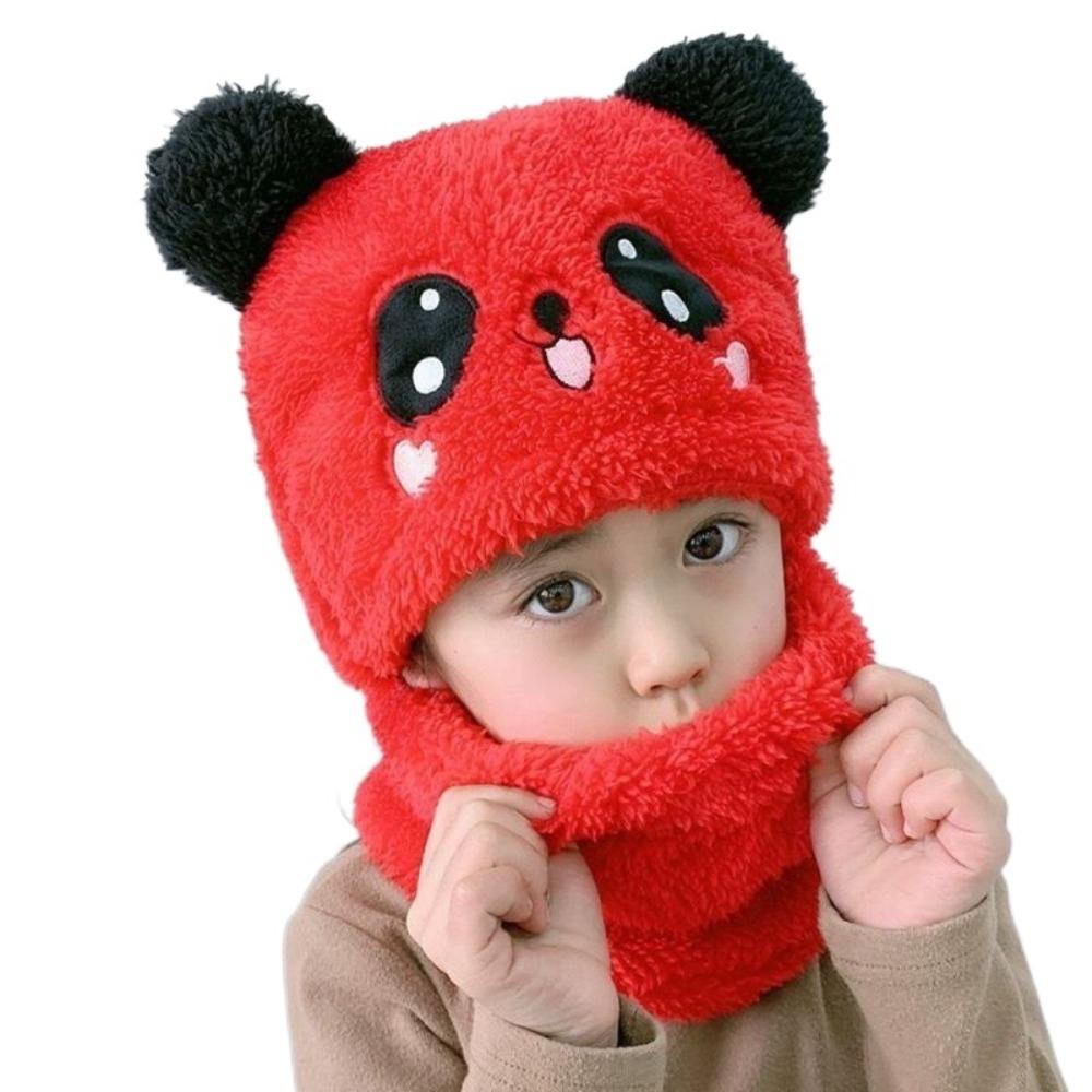 Plush Children's Hats Ear Protection Rabbit Hat Fashionable Neck Gaiter Set  Outdoor