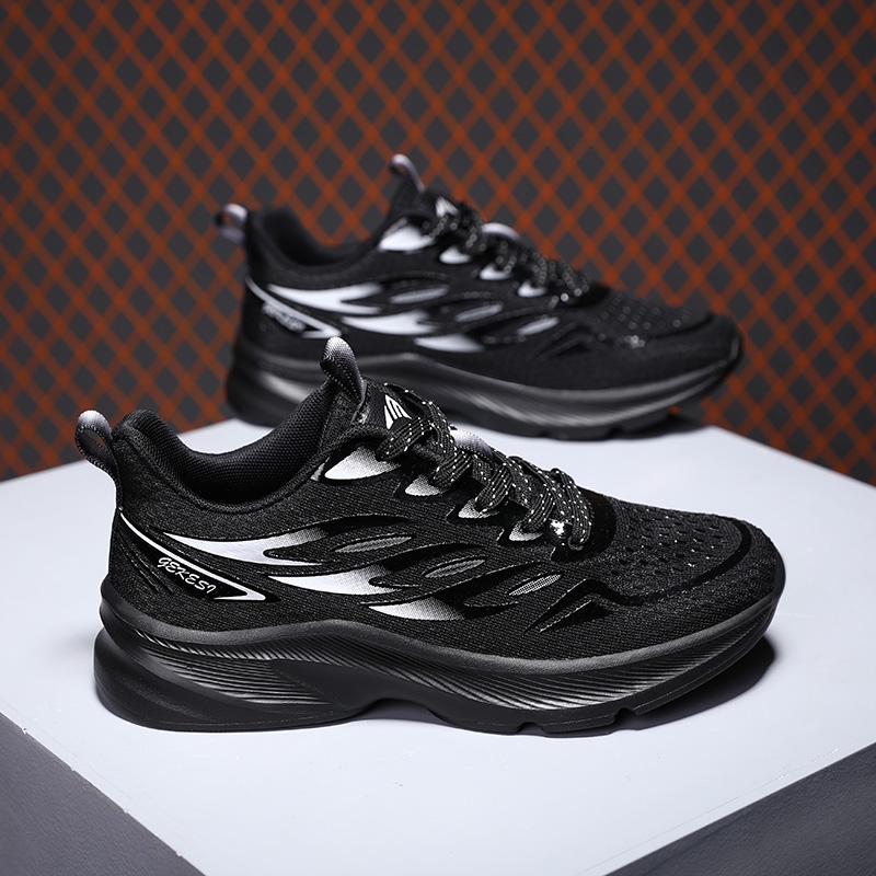 

Кроссовки женские весенние удобные сетчатые спортивные повседневные легкие на шнуровке для бега фитнеса мягкая подошва дышащая женская обувь 2025 40 чёрный