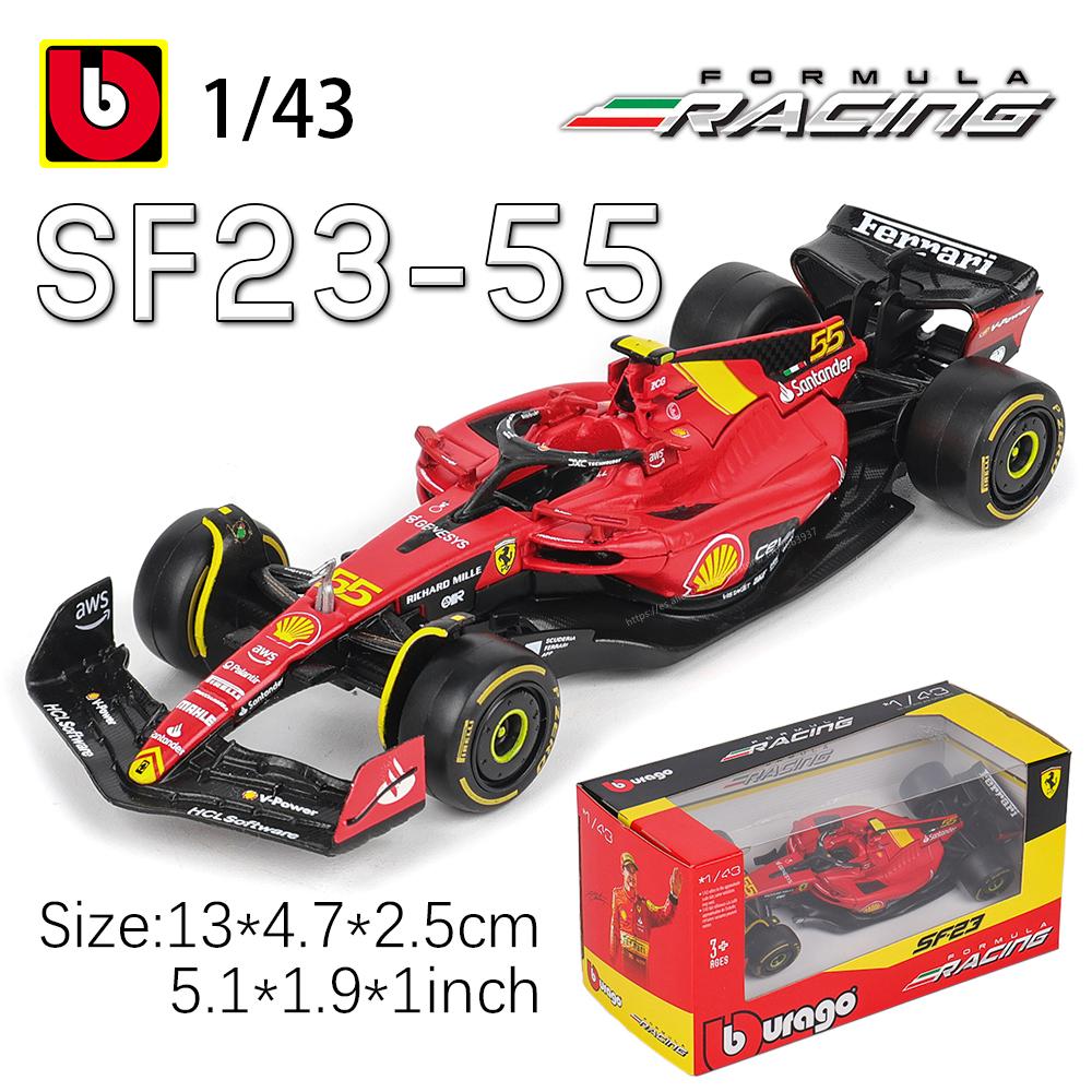 Bburago 1:43 2023 F1 Red Bull Racing RB19 Las Vegas Livery 1# Verstappen 11# Perez Special Paint Formula One Alloy Super Toy Car