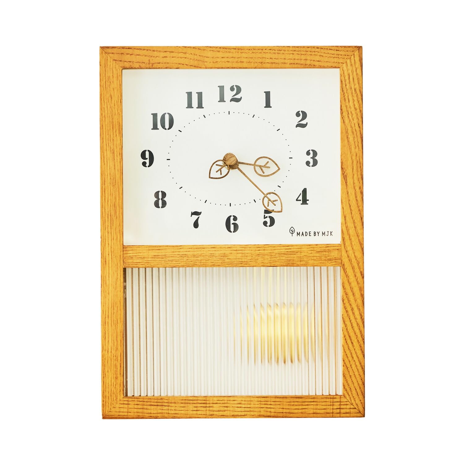 

golwis Pendulum Clock Stylish Wall Nordic Modern Retro Cute Wooden Wall Analog Cordless Battery Perfect for Living - Clock, Clock, Clock, Operated,
