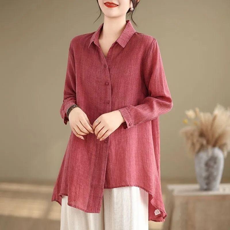 Sunscreen Shirt Long Sleeved Spring/summer Thin Air Conditioning Cardigan Mid-length Casual Style Outerwear