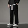 Spring Autumn Men Slim Sports Casual Pants Sweatpants Sportswear Drawstring Wide Leg Straight Track Pants Cotton Casual Loose Trousers