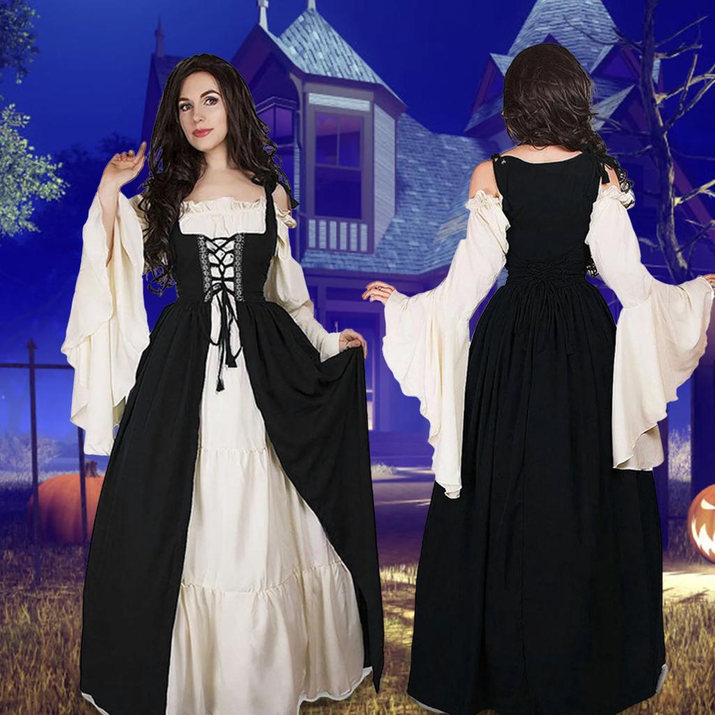 Women Cosplay Medieval Dress Vintage Performance Pirate Costume Irish Dress for Dancing Party Proms Outfit
