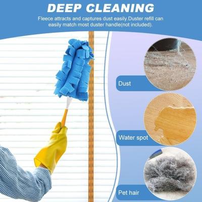 Cover Reusable Washable Dust Duster Dense Microfiber Refills with 360-Degree Cleaning Excellent Dust Hair Remover