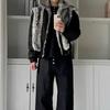 Giacca Spessa Stile Americano Aquila di Montagna per Autunno e Inverno con Collo in Pelliccia Sintetica - Vestibilità Larga Unisex, Design 2-in-1