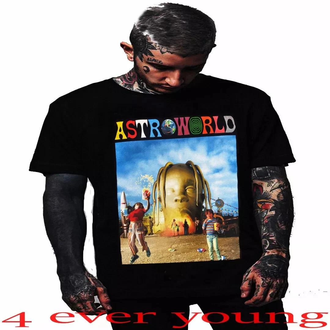 STRAVIS SCOTT ASTRO WORLD ALBUM RAP HIP HOP T-Shirt Men s SIZESSTRAVIS SCOTT AS M