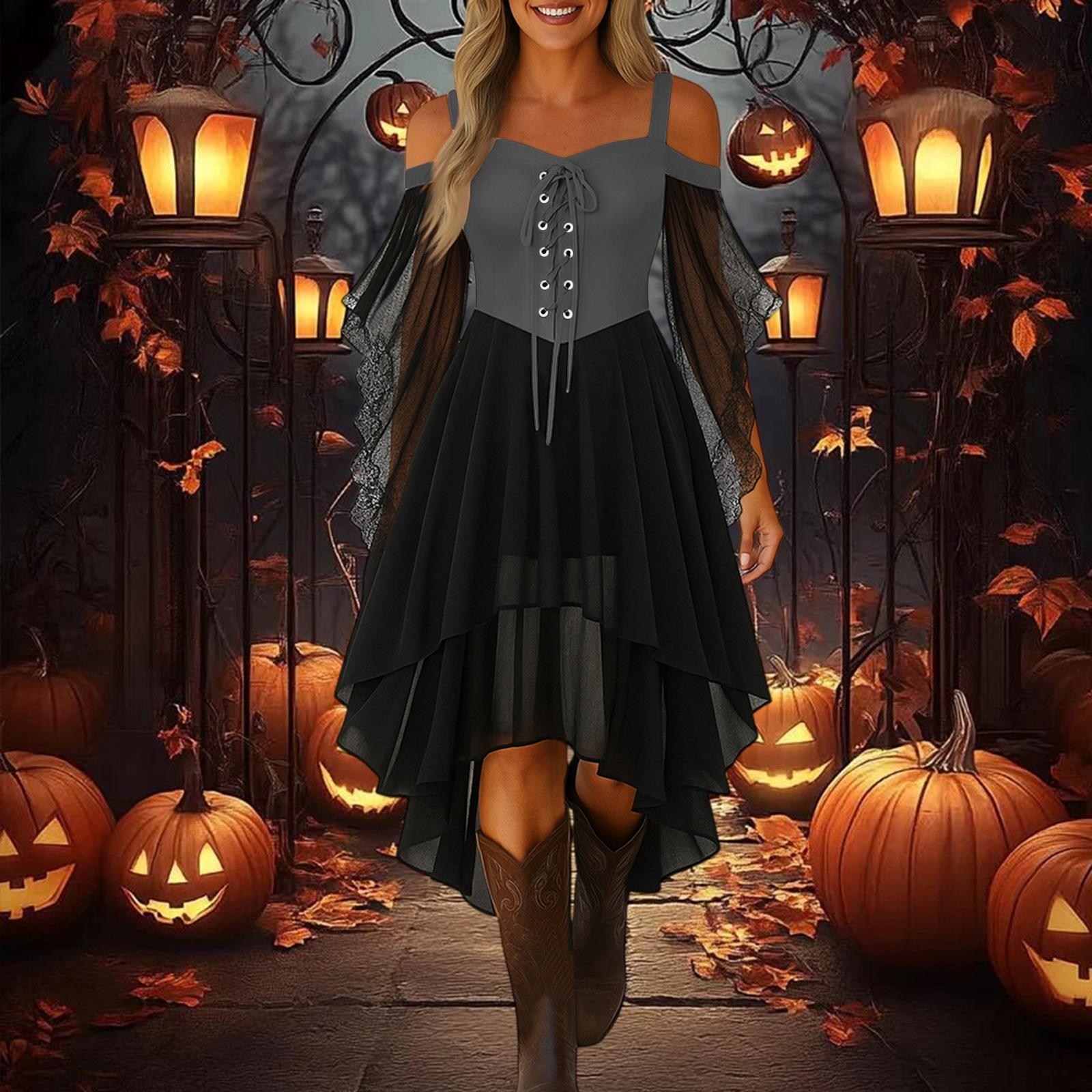 

Женское повседневное платье больших размеров с открытыми плечами, однотонное шифоновое платье с рукавами-бабочками в готическом стиле XXL