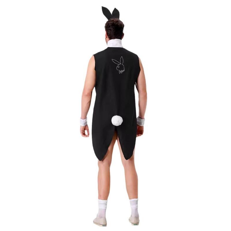 Halloween, new, men's sex uniform, bar maid rabbit dress up, costume suit