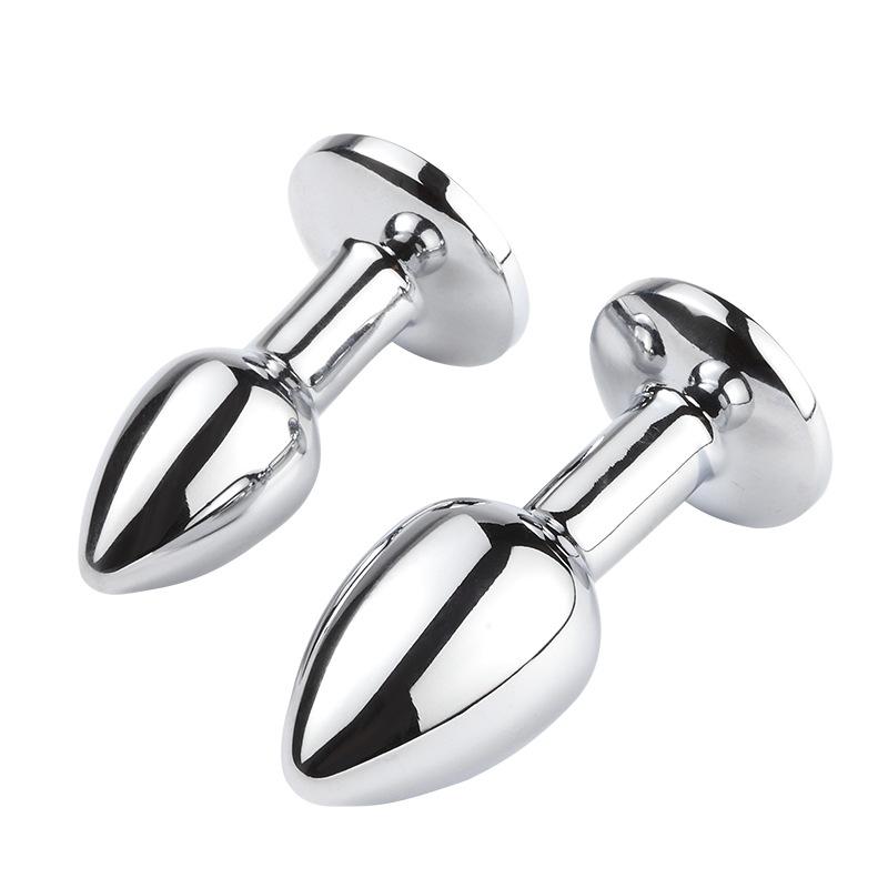 Metal 1.8 Heart-Shaped Silver Butt Plug 1.8 round Back Court Mini Version Adult Supplies Anal Bolt