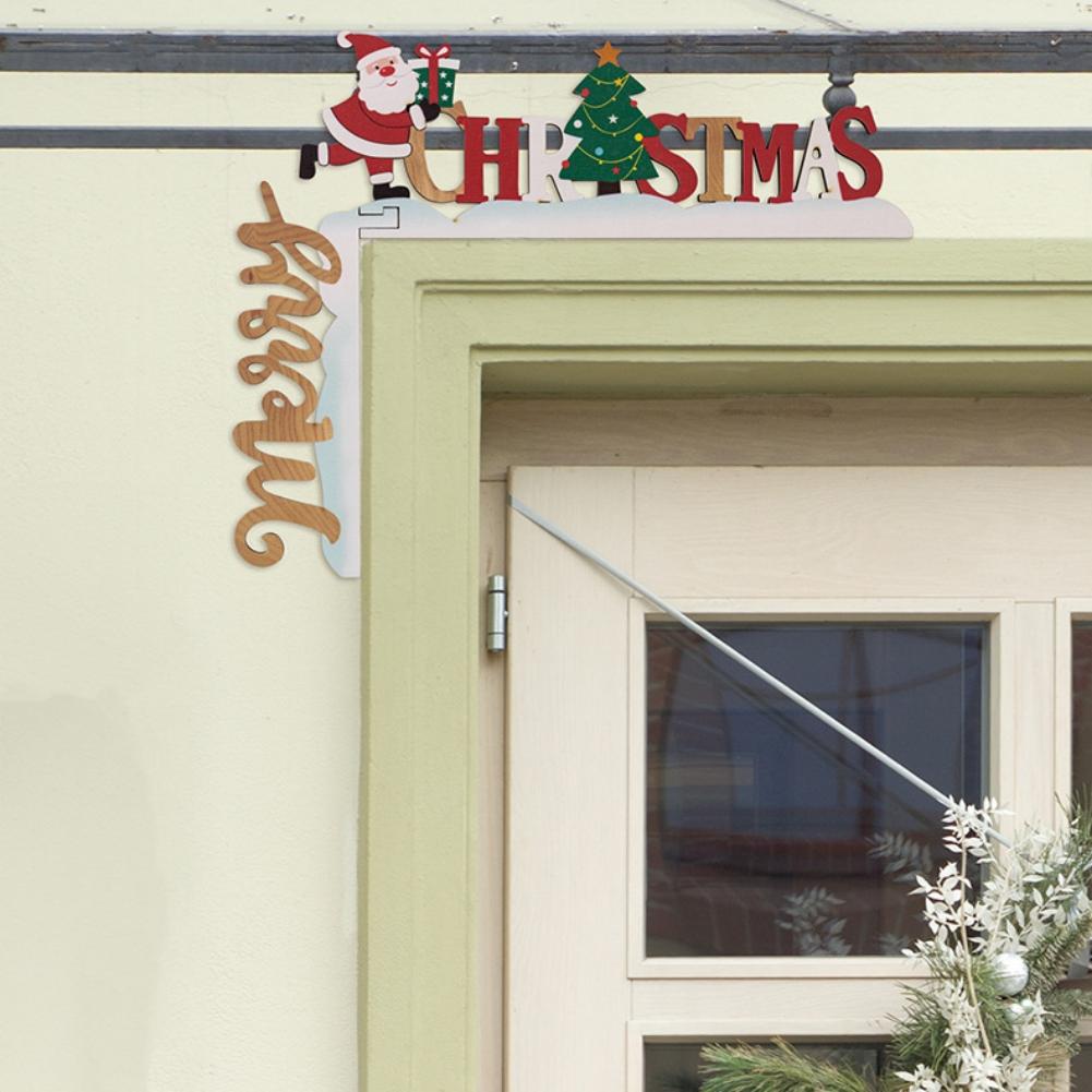 Christmas Door Frame Ornament 8 x 5 Inches Christmas Decorations For Living Room Reading Room Classroom Kitchen Restroom