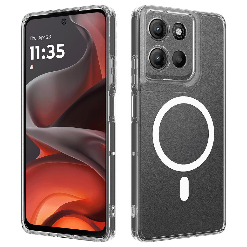 Pro Motorola Moto G15 Power 4G/Motorola Moto G15 4G Průhledný kryt na telefon Kompatibilní s MagSafe TPU+Akrylový zadní kryt