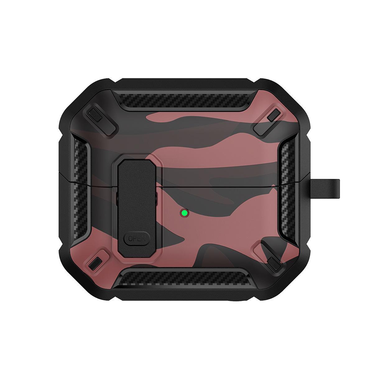 Защитный чехол для Samsung Galaxy Buds3/Buds3 Pro - чехол для гарнитуры Bluetooth Samsung Buds3/pro красный/камуфляжный
