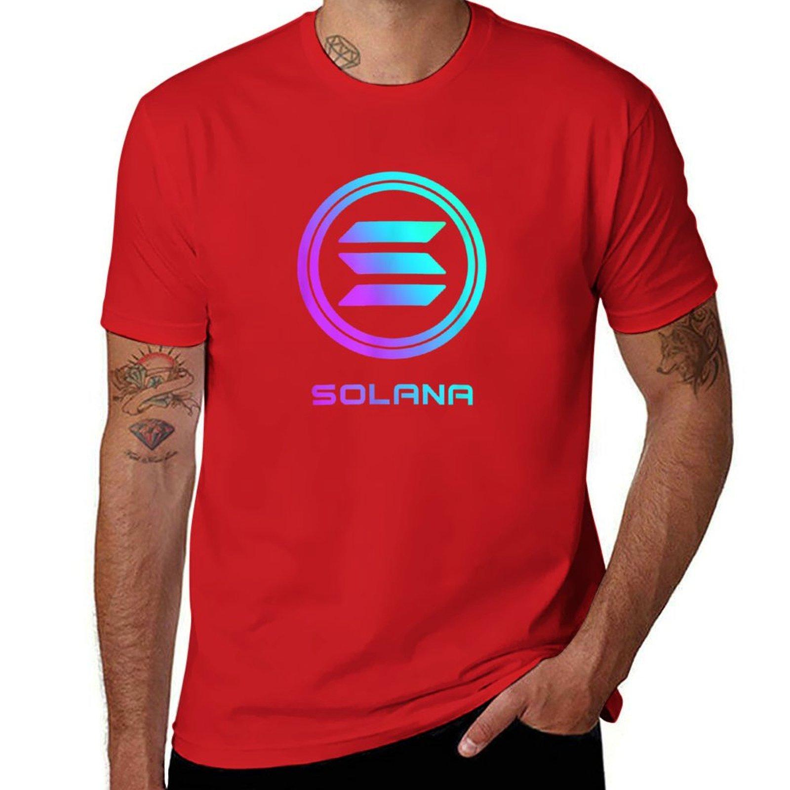 Криптовалюта Solana Solana SOL Футболка винтажная графическая футболка мужская футболка мужская одежда для мальчика мужские футболки для тренировок S