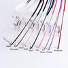 Ultralight Frameless Eyeglasses Titanium Alloy TR90 Frame Men Super Stretch Metal Temple High Quality Eyewear